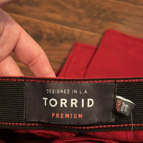 Torrid Sky High Skinny Jeans In Scarlett Wine Color Contemporary Feminine - Picture 16 of 16